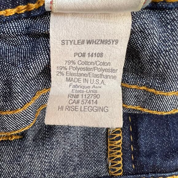 True Religion Jeans Women's 28 (6) Blue Hi-Rise Legging Ankle Skinny Preppy - Picture 9 of 14